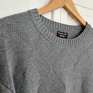 Alexander Julian Colours Men’s Size 2XLT Long Sleeve Argyle Crew Neck Sweater